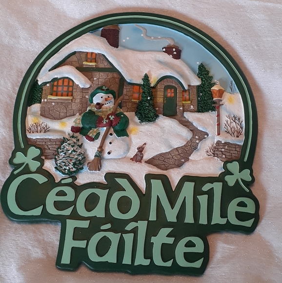 Irish Blessing plaque with  the Gaelic greeting of a hundred thousand we… - Picture 3 of 4